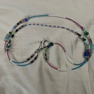 Glass bead lanyard
